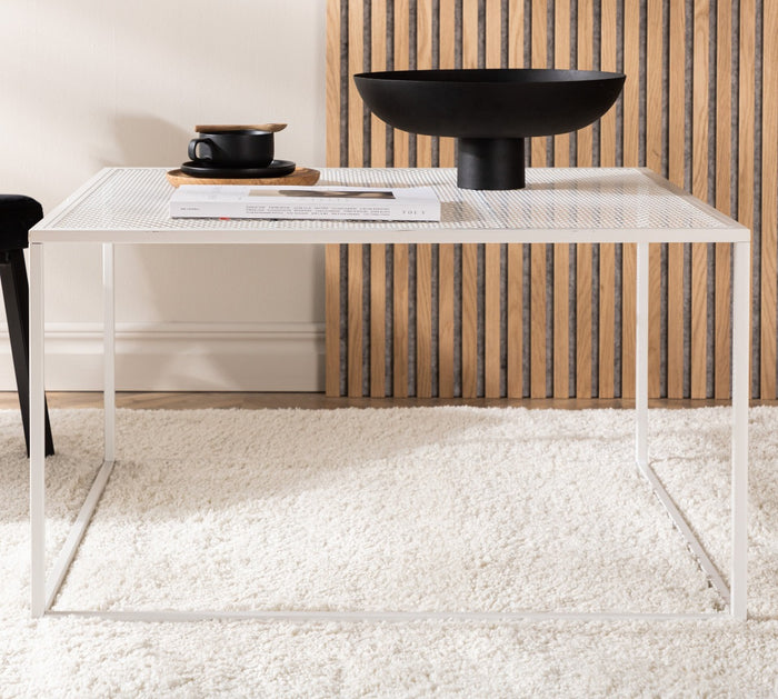 Fjôrd - Salontafel Wit 80cm - Staal - Netz