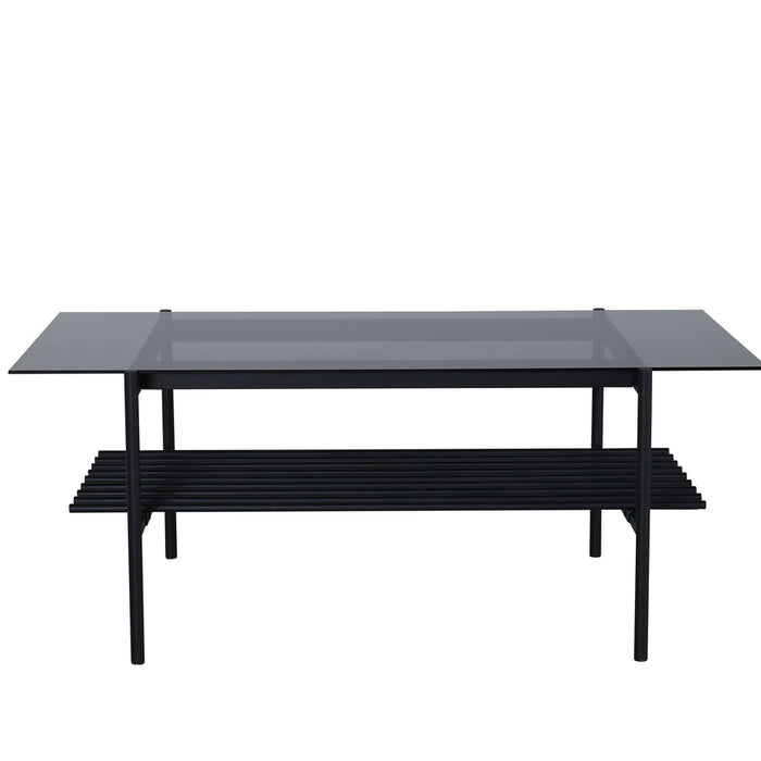 Fjôrd - Salontafel Zwart Smoked 120cm - Glas - Von