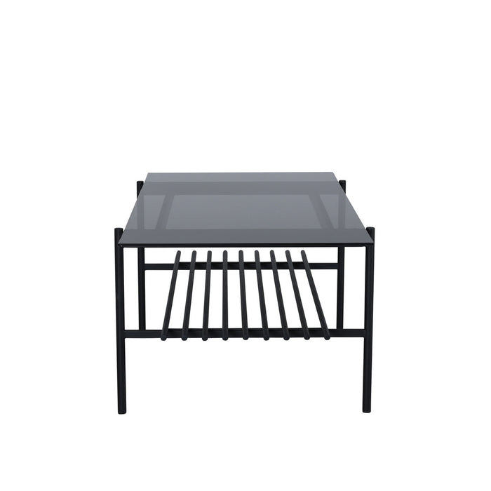 Fjôrd - Salontafel Zwart Smoked 120cm - Glas - Von