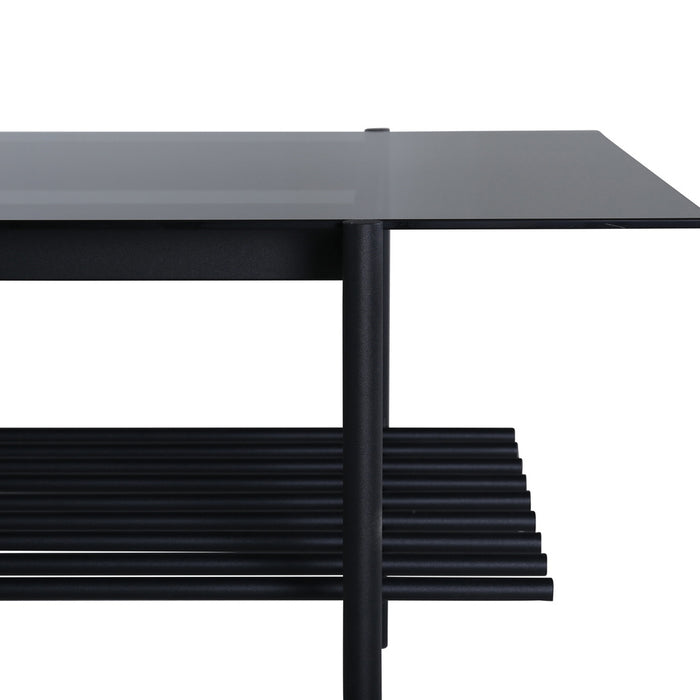 Fjôrd - Salontafel Zwart Smoked 120cm - Glas - Von