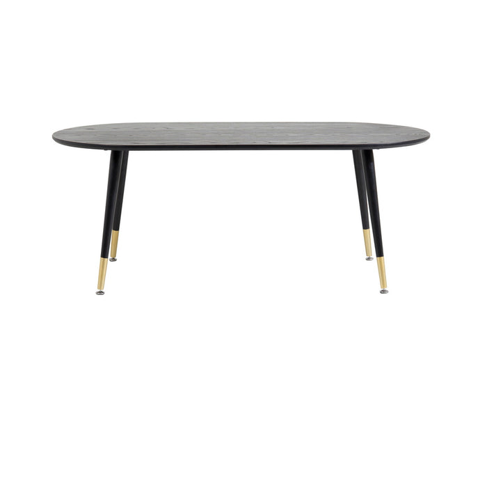 Fjôrd - Salontafel Zwart Ovaal 120cm - MDF - Dipp