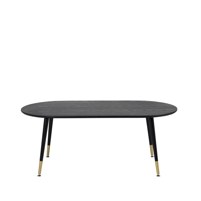 Fjôrd - Salontafel Zwart Ovaal 120cm - MDF - Dipp