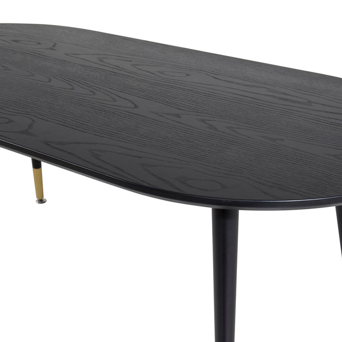 Fjôrd - Salontafel Zwart Ovaal 120cm - MDF - Dipp