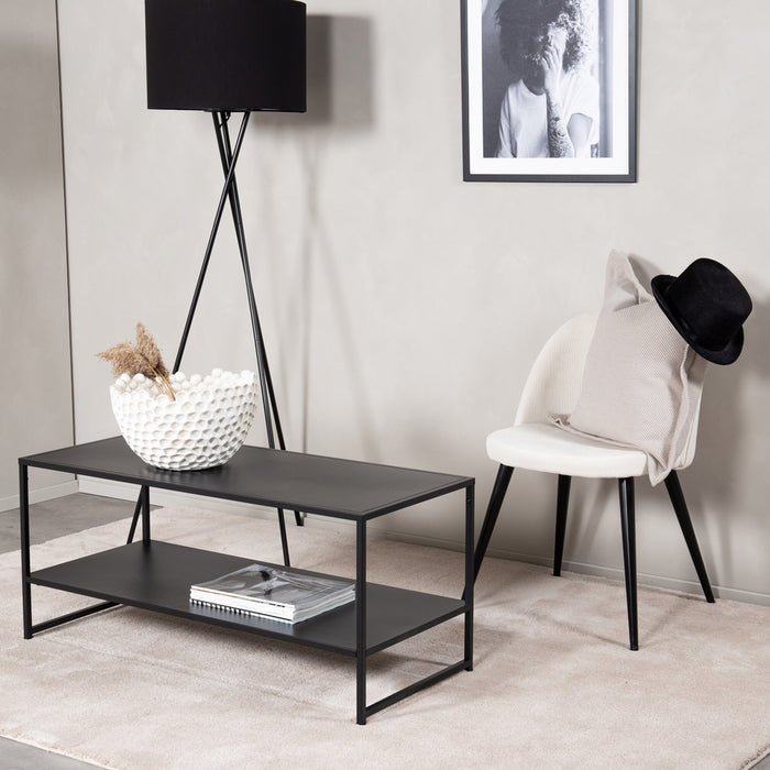 Fjôrd - Salontafel Zwart 102cm - Staal
