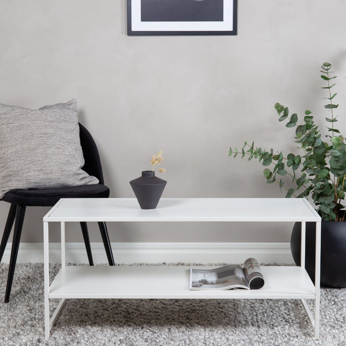 Fjôrd - Salontafel Wit 102cm - Staal