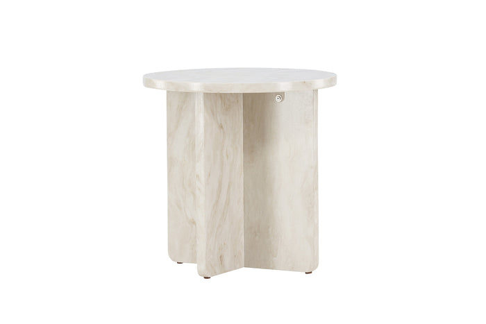 Fjôrd - Bijzettafel Beige Ø50cm - MDF - Ålesund