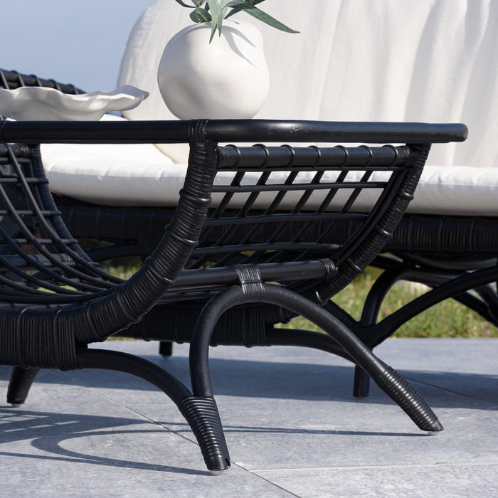 Fjôrd - Salontafel Zwart 95,5cm - Rotan - Moana