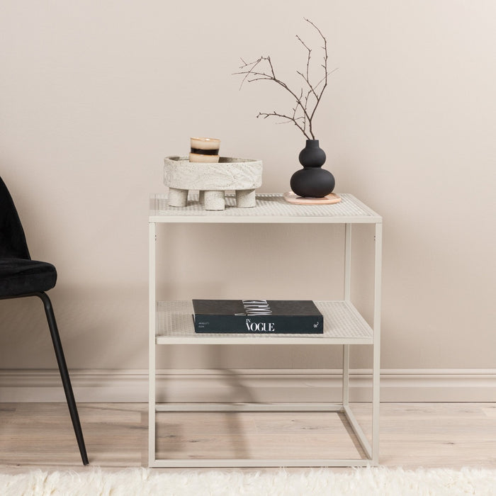Fjôrd - Bijzettafel Beige 65cm - Staal - Netz