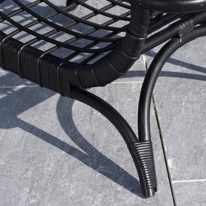 Fjôrd - Salontafel Zwart 95,5cm - Rotan - Moana