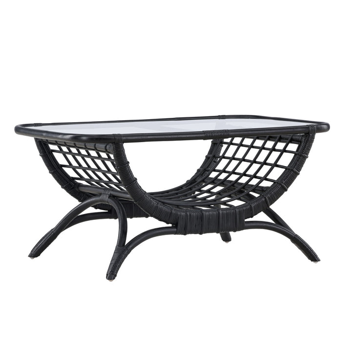 Fjôrd - Salontafel Zwart 95,5cm - Rotan - Moana