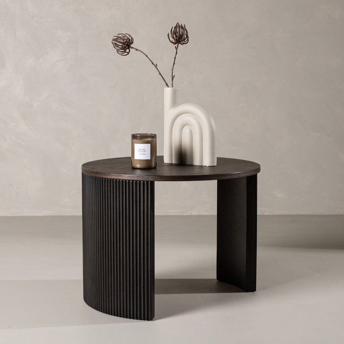 Fjôrd - Salontafel Donkerbruin Ø60cm - Fineer - Bristol