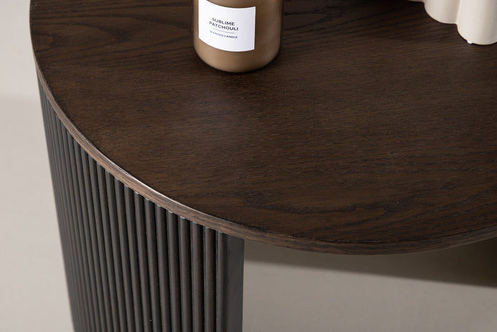 Fjôrd - Salontafel Donkerbruin Ø60cm - Fineer - Bristol