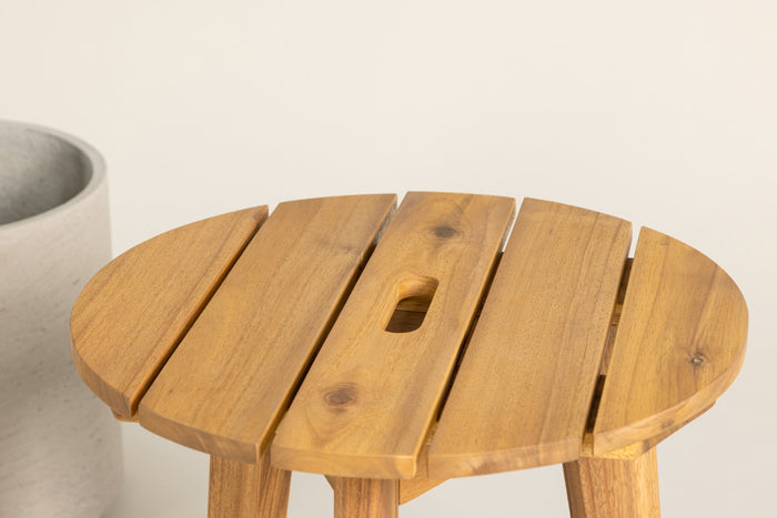 Fjôrd - Bijzettafel Naturel Ø40cm - Acaciahout - Chania