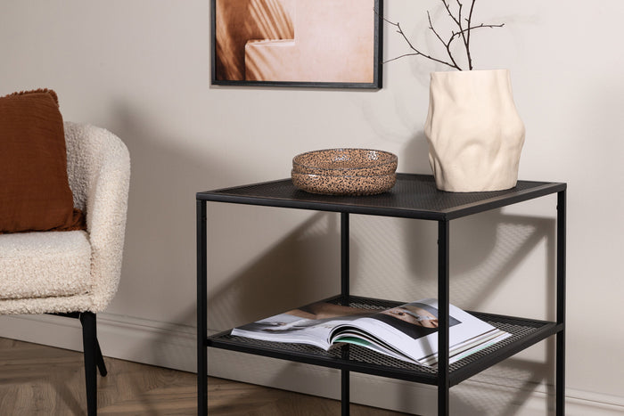 Fjôrd - Bijzettafel Zwart 65cm - Staal - Netz