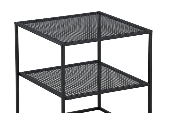 Fjôrd - Bijzettafel Zwart 65cm - Staal - Netz