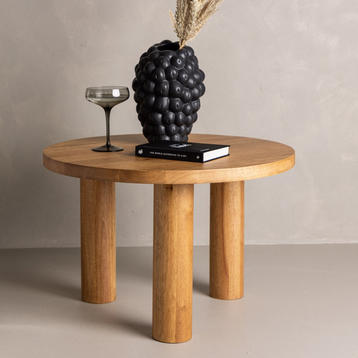 Fjôrd - Salontafel Naturel Ø60cm - Rubberhout - Duxbury