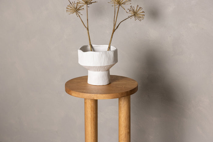 Fjôrd - Bijzettafel Naturel Ø35cm - Rubberhout - Duxbury