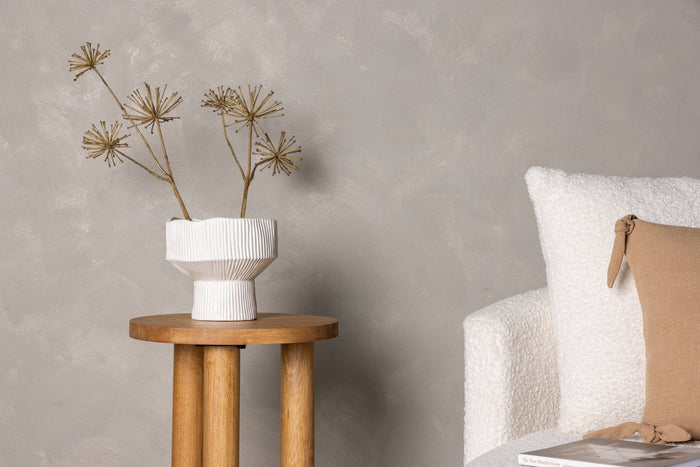 Fjôrd - Bijzettafel Naturel Ø35cm - Rubberhout - Duxbury