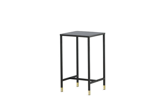 Fjôrd - Bijzzettafel Zwart|Goud 40cm - Glas - Dipp