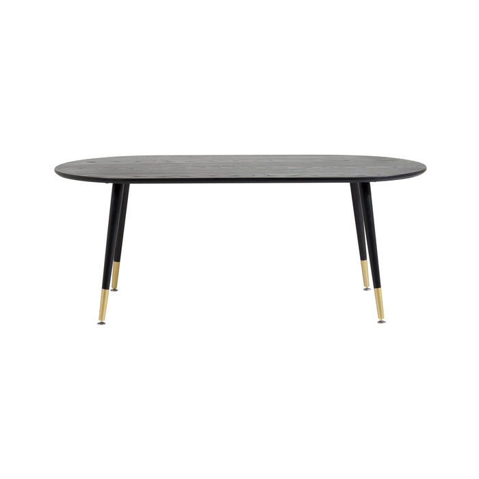 Fjôrd - Salontafel Zwart Ovaal 120cm - MDF - Dipp