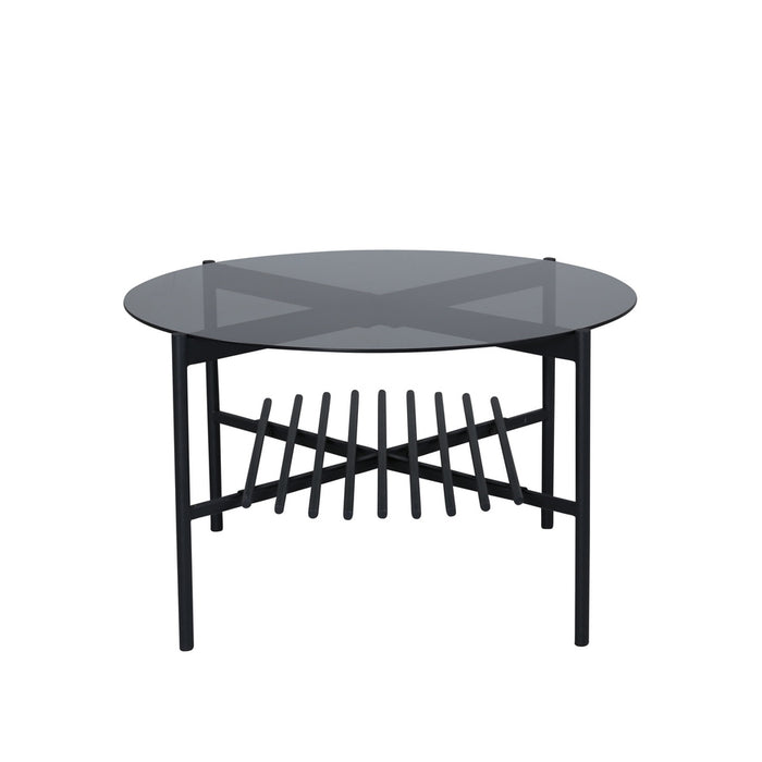 Fjôrd - Salontafel Von Zwart Smoked Glas Ø80cm