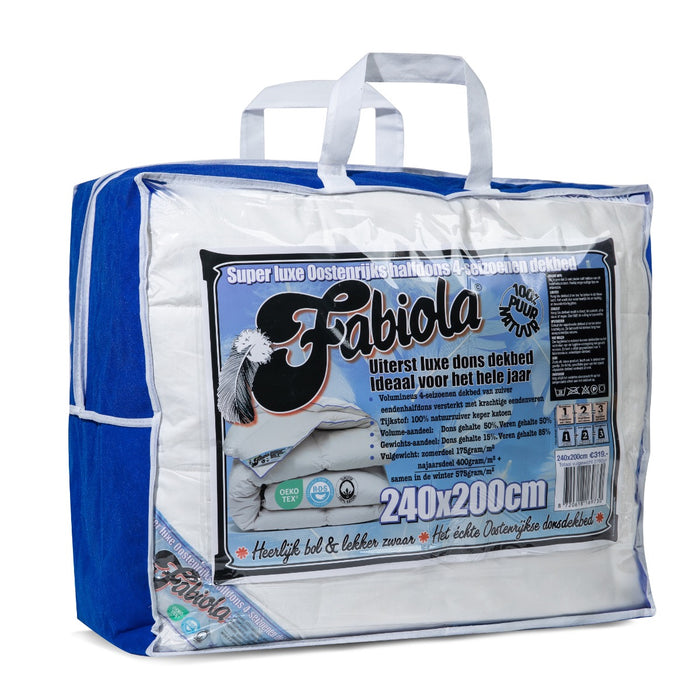 Fabiola - Zwaar Dons 4-Seizoenen Dekbed - 200x220cm