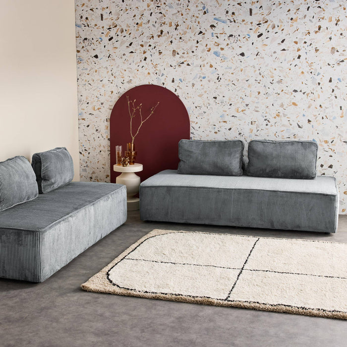 sweeek - Fauteuils in corduroy 2 zitplaatsen (set van 2)