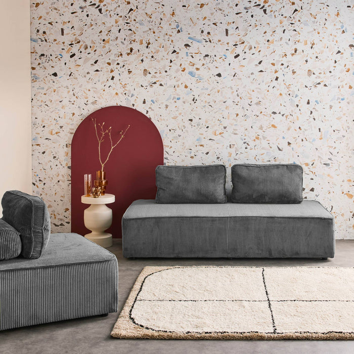 sweeek - Set van fauteuils voor modulaire bank 3 zitplaatsen corduroy