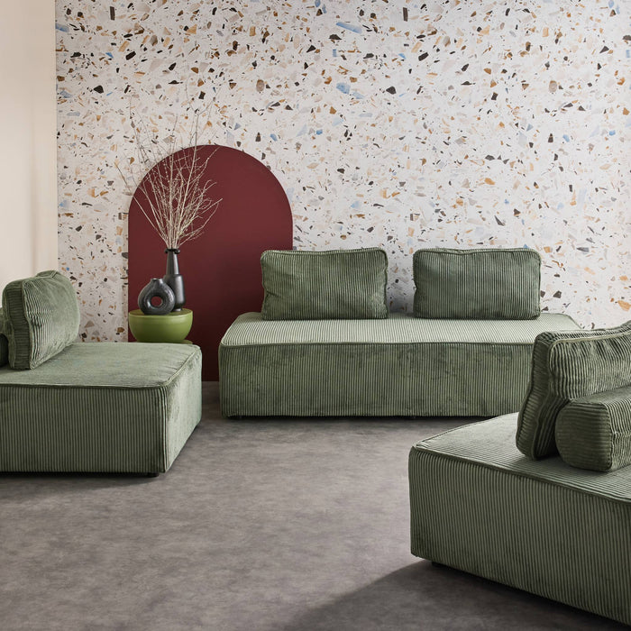 sweeek - Set van fauteuils voor modulaire bank 4 zitplaatsen corduroy