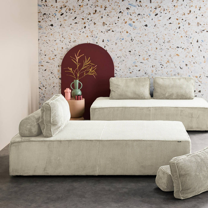 sweeek - Fauteuils in corduroy 2 zitplaatsen (set van 2)