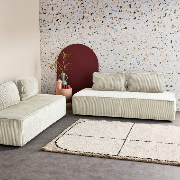 sweeek - Fauteuils in corduroy 2 zitplaatsen (set van 2)