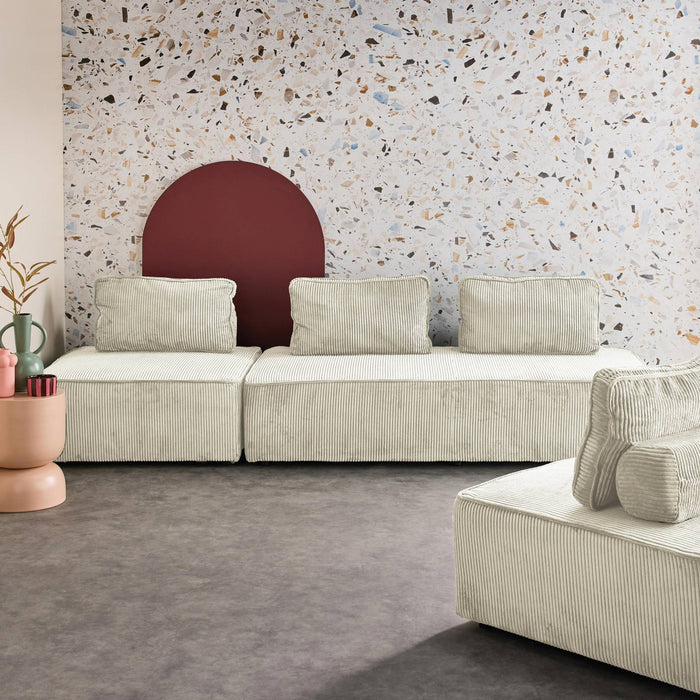 sweeek - Set van fauteuils voor modulaire bank 4 zitplaatsen corduroy