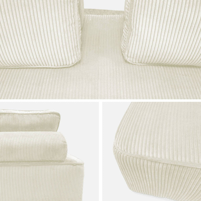 sweeek - Set van fauteuils voor modulaire bank 4 zitplaatsen corduroy