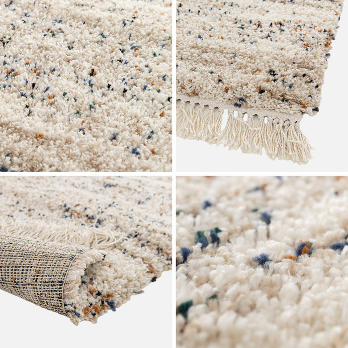 sweeek - Interieur tapijt met gevlekt patroon, crème