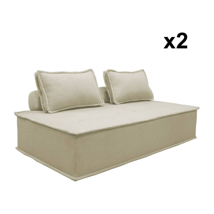 sweeek - 2-zits fauteuil DAO voor gestoffeerde modulair bank (Set van