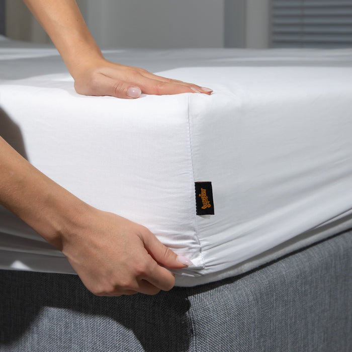 Superieur - Hoeslaken - Katoen - Wit - 160x220cm