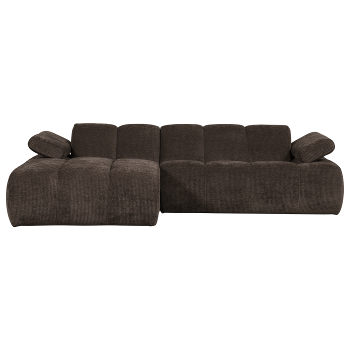 WOOOD Mojo Chaise Longue Bank Links - Ribstof - Bruin - 74x284x160