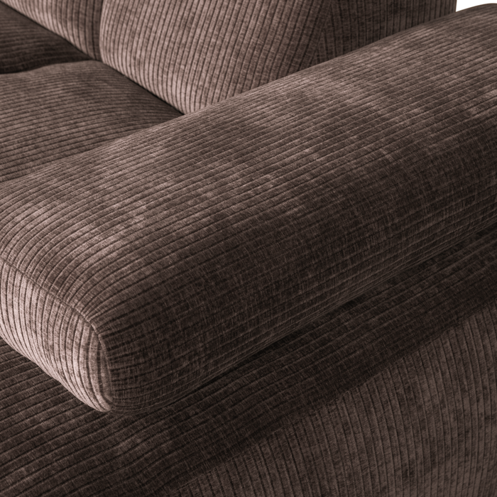 WOOOD Mojo Chaise Longue Bank Rechts - Ribstof - Bruin