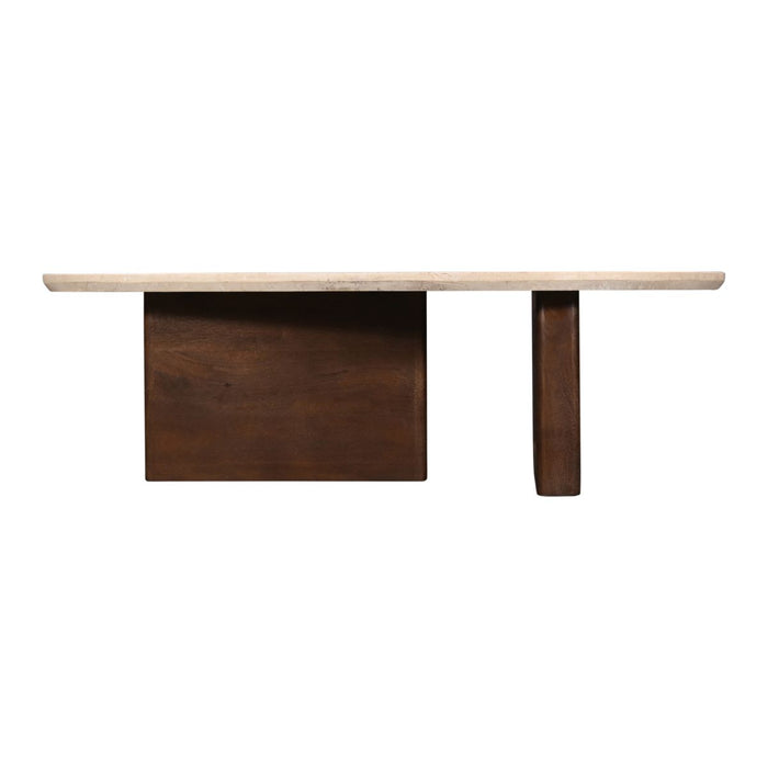 Giga Meubel - Salontafel Marmer Donkerbruin - 120x70x38cm - Ayla