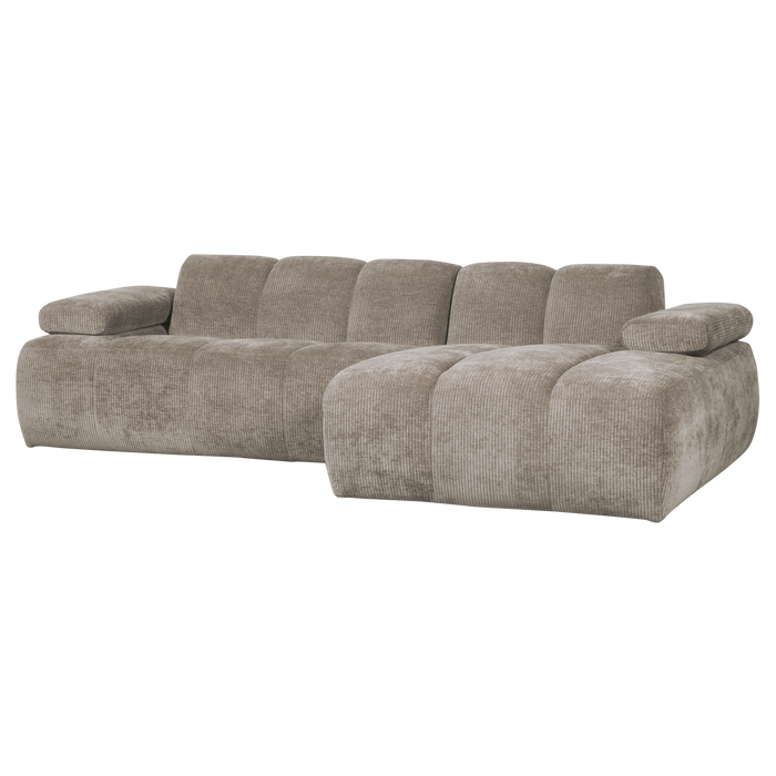 WOOOD Mojo Chaise Longue Bank Rechts - Ribstof - Donker Zand