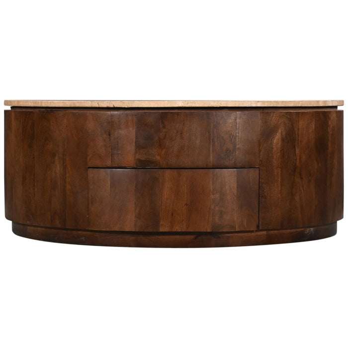 Giga Meubel - Salontafel Walnoot - 90cm - Met Lades - Elan