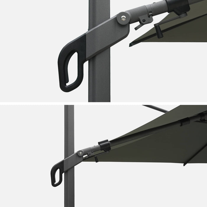 sweeek - Rechthoekige parasol met een afmeting van 3x4m