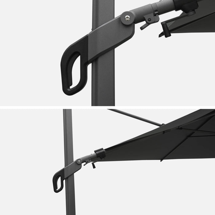 sweeek - Rechthoekige parasol met een afmeting van 3x4m