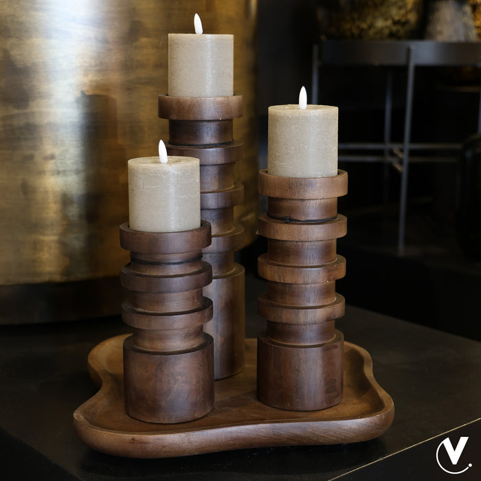 Vase The World Breckenridge walnut Ø35 x H35 cm