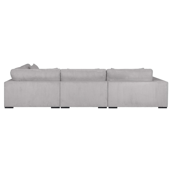 by fonQ Snug 4-zits Hoekbank met Chaise Longue Rechts - Lichtgrijs