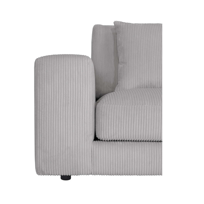 by fonQ Snug 4-zits Hoekbank met Chaise Longue Rechts - Lichtgrijs