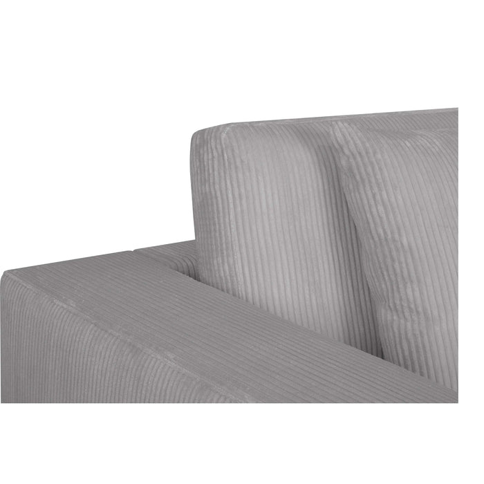 by fonQ Snug 3-zits Hoekbank met Chaise Longue Rechts - Lichtgrijs