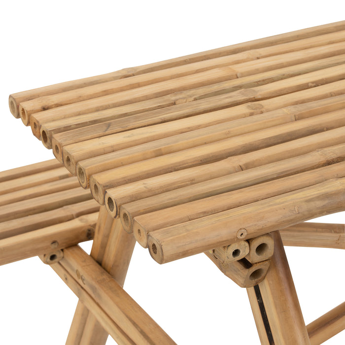 J-Line bank Picknick - bamboe|jute - naturel