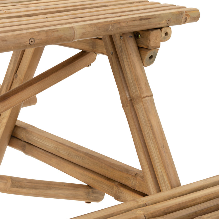 J-Line bank Picknick - bamboe|jute - naturel