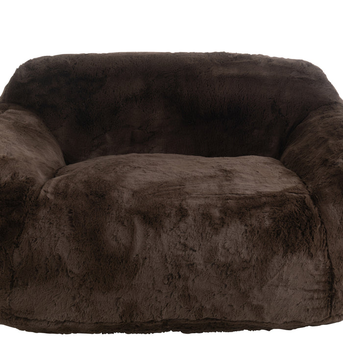 J-Line zetel Cutie - polyester - bruin - large